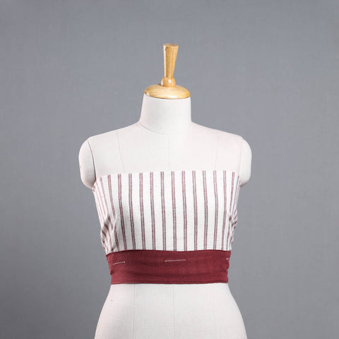 White - organic kala cotton handloom blouse piece 29