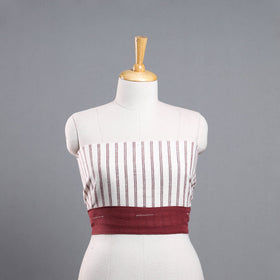 White - organic kala cotton handloom blouse piece 29