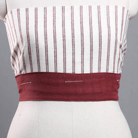 White - organic kala cotton handloom blouse piece 29