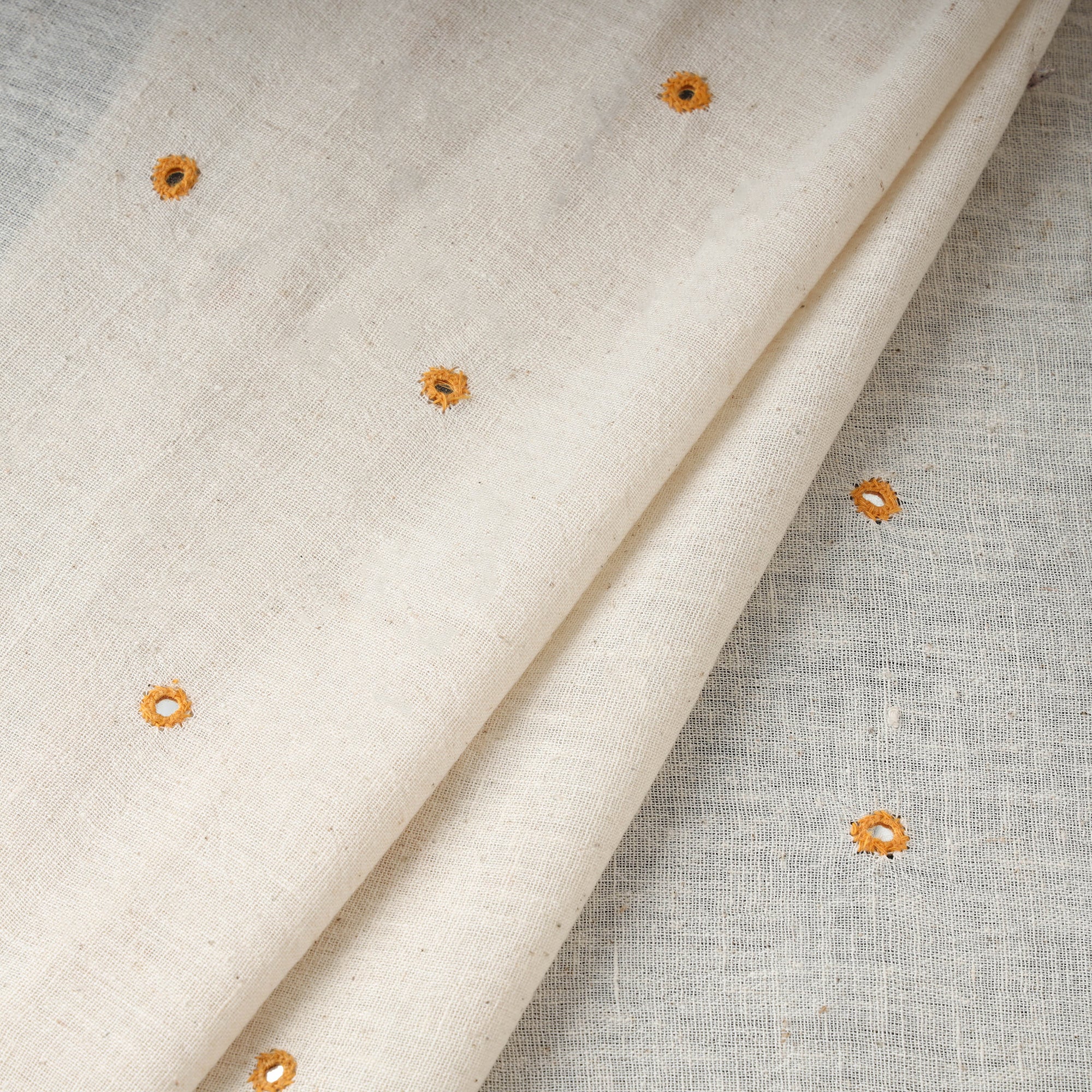  Organic Kala Cotton Handloom Mirror Work Fabric 02 