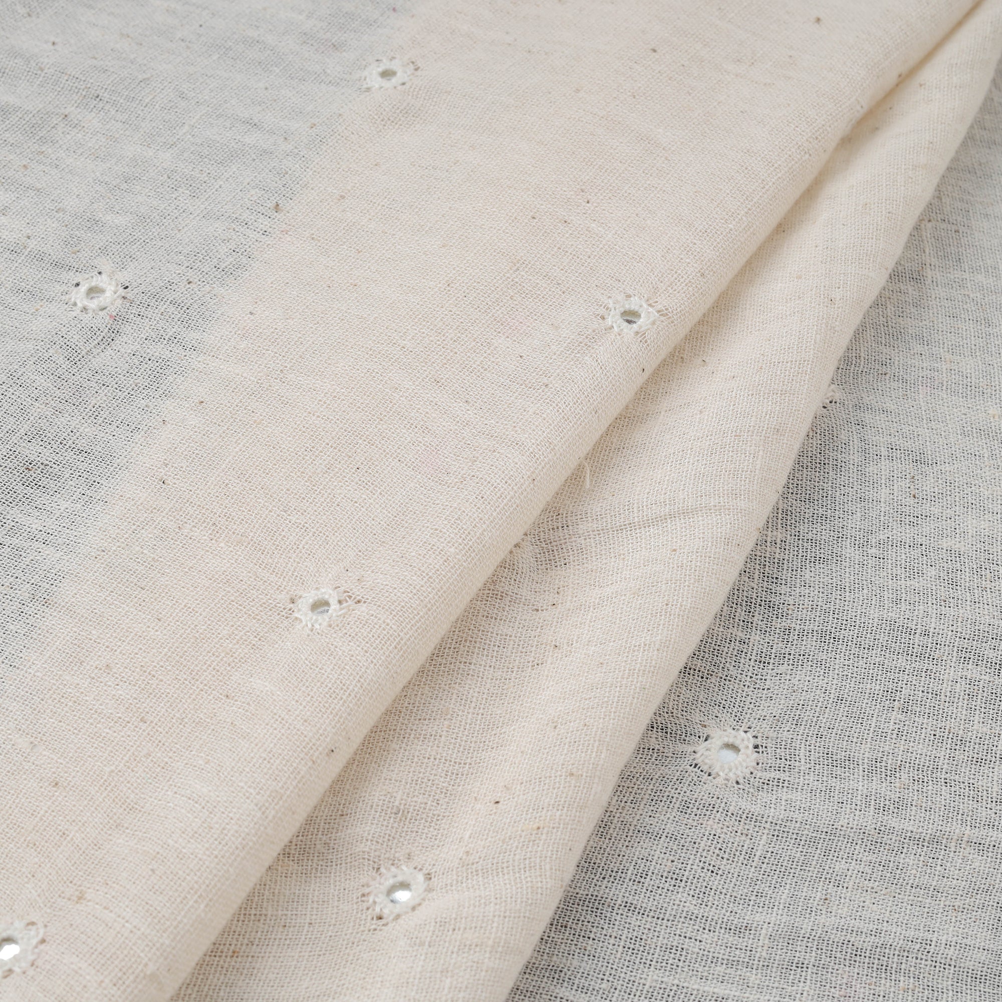 Buy Organic Kala Cotton Handloom Mirror Work Fabric 10 Online at iTokri.com