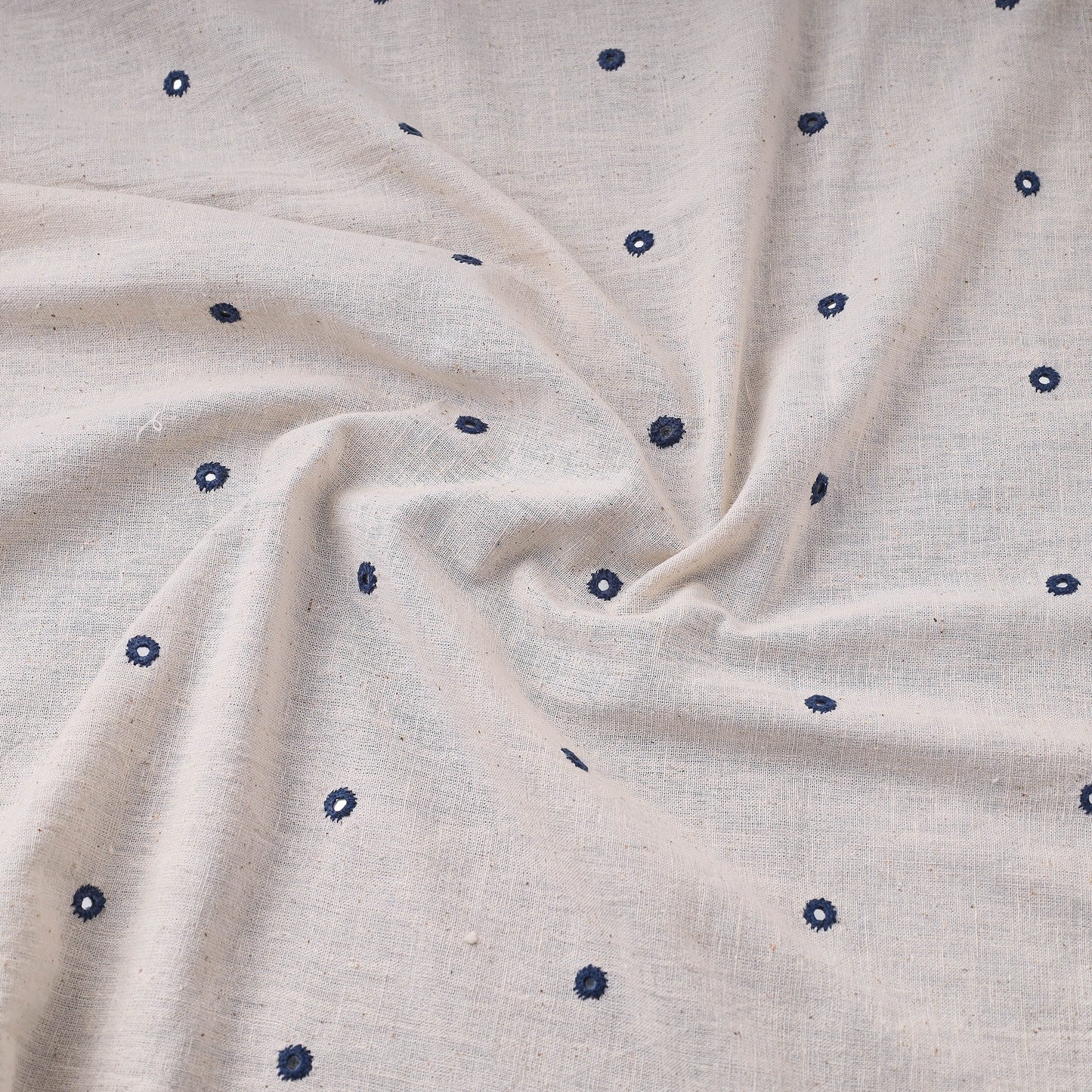  Organic Kala Cotton Handloom Mirror Work Fabric 