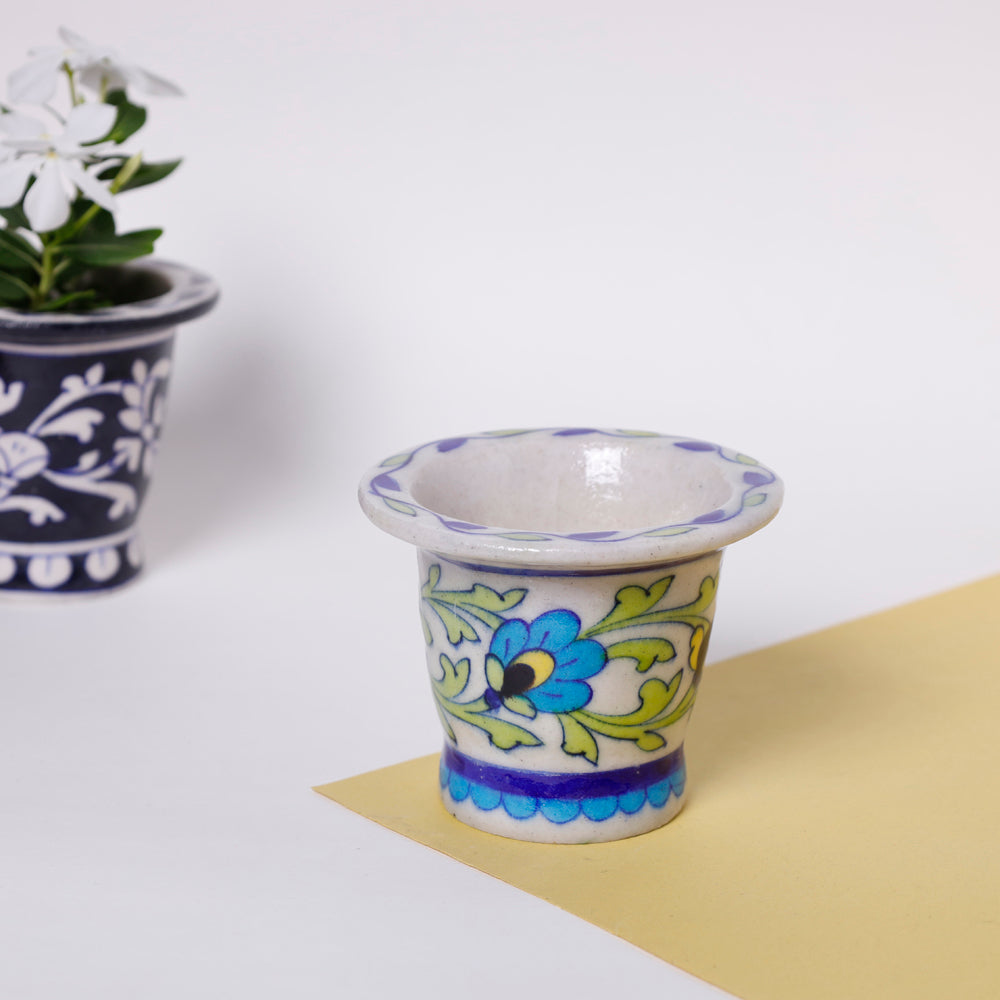  Original Blue Pottery Ceramic Planter 