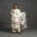 White - original gond handpainted handloom chanderi silk