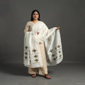 White - original gond handpainted handloom chanderi silk