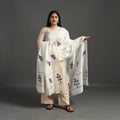 White - original gond handpainted handloom chanderi silk