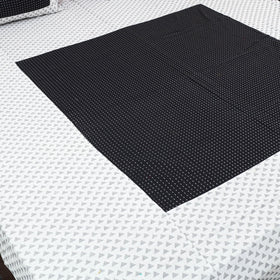 White - patchwork cotton double jacquard bed sheet set 36