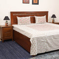 Patchwork hand double sanganeri bedsheet set (108 x 90 in)