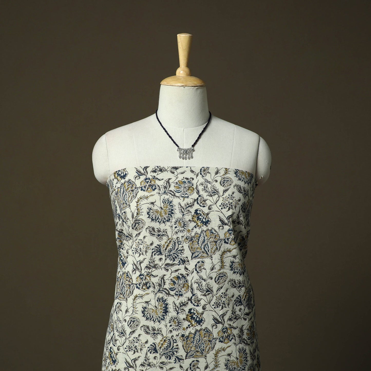 Pedana kalamkari hand block print natural dyed cotton 2pc