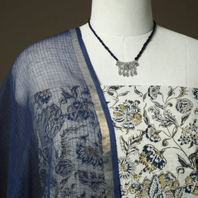 Pedana kalamkari hand block print natural dyed cotton 2pc