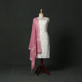 Phulia jamdani handloom cotton 2pc unstitched dress