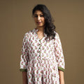 Buy Sanganeri Block Printed Cotton Flared Dress Online at iTokri.com