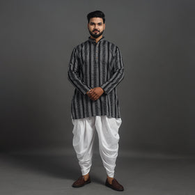 Buy White Plain Cotton Dhoti For Men's