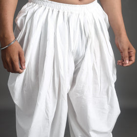Buy White Plain Cotton Dhoti For Men's