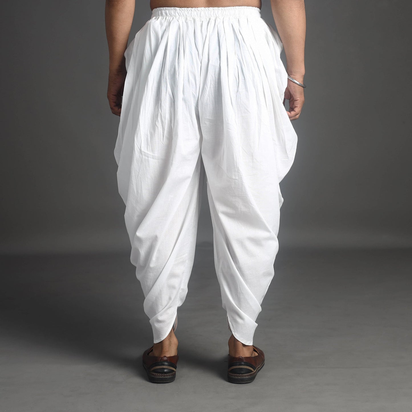 Buy White Plain Cotton Dhoti For Men's