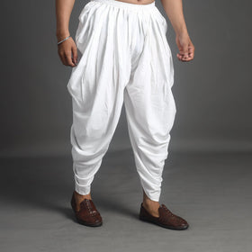 Buy White Plain Cotton Dhoti For Men's