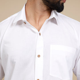 Plain Cotton Men Full Sleeve Shirt