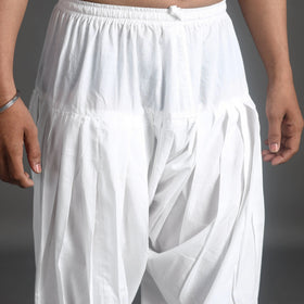 Buy White Plain Cotton Traditional Men's Patiala