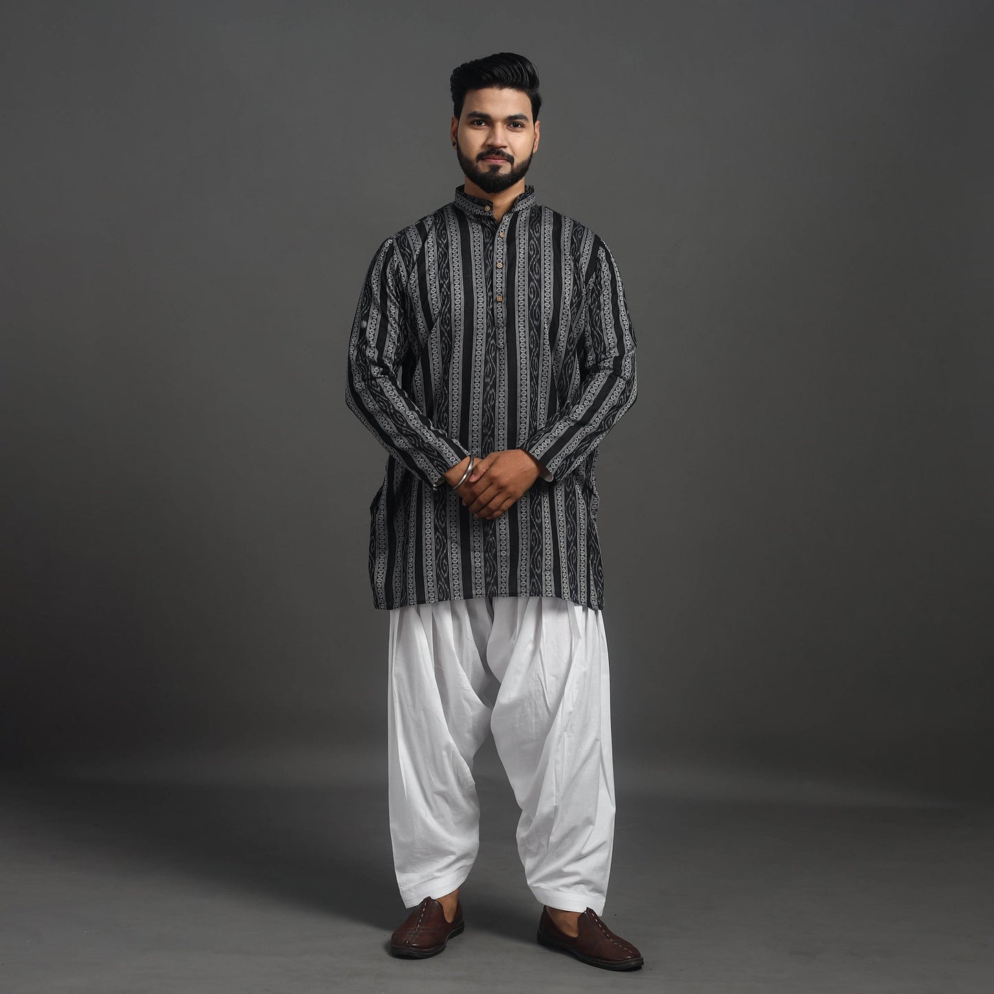 Buy White Plain Cotton Traditional Men's Patiala