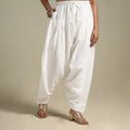 White Plain Cotton Women Salwar
