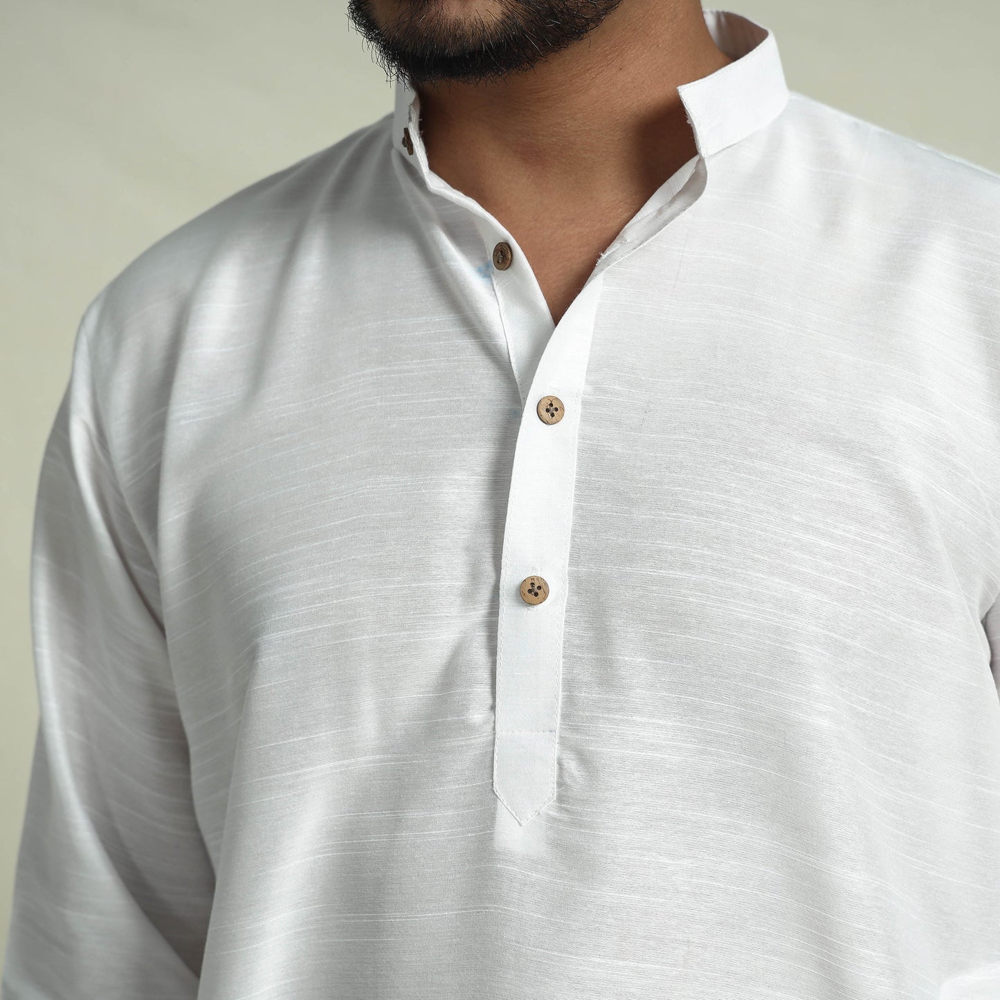 Buy Plain Dyed Slub Silk Men Long Kurta Online at iTokri.com