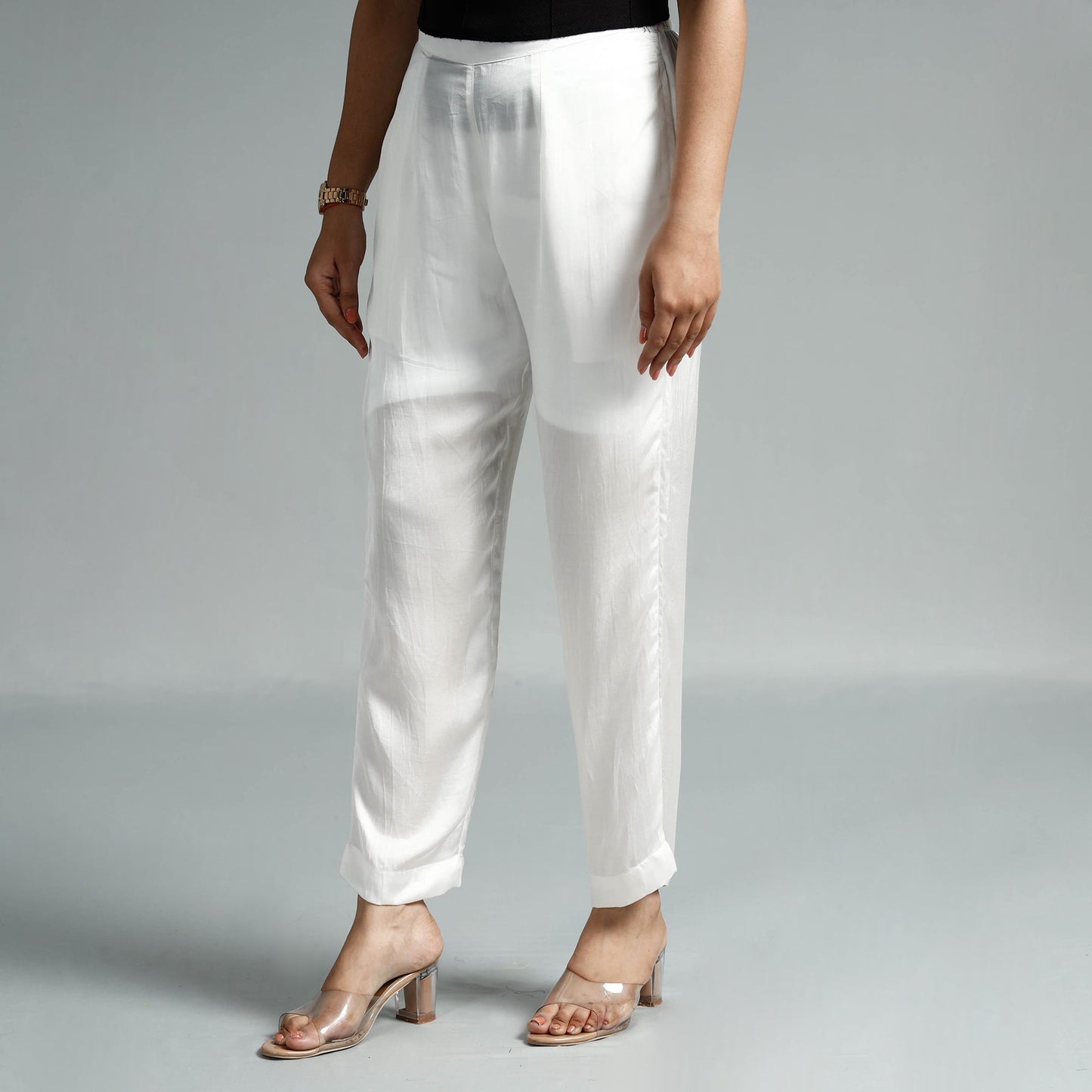  Plain Modal Silk Elasticated Pant 