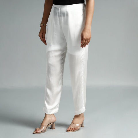  Plain Modal Silk Elasticated Pant 