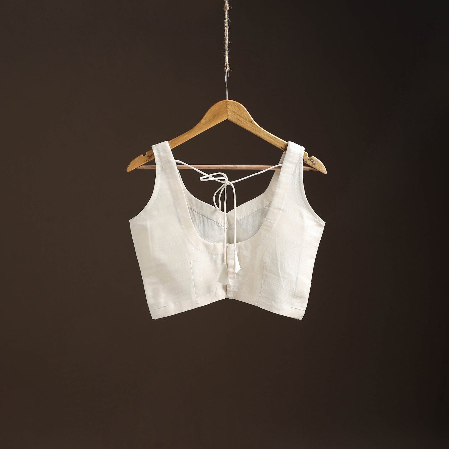 Plain slub silk readymade blouse 05 - handcrafted