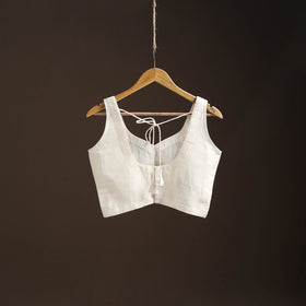 Plain slub silk readymade blouse 05 - handcrafted