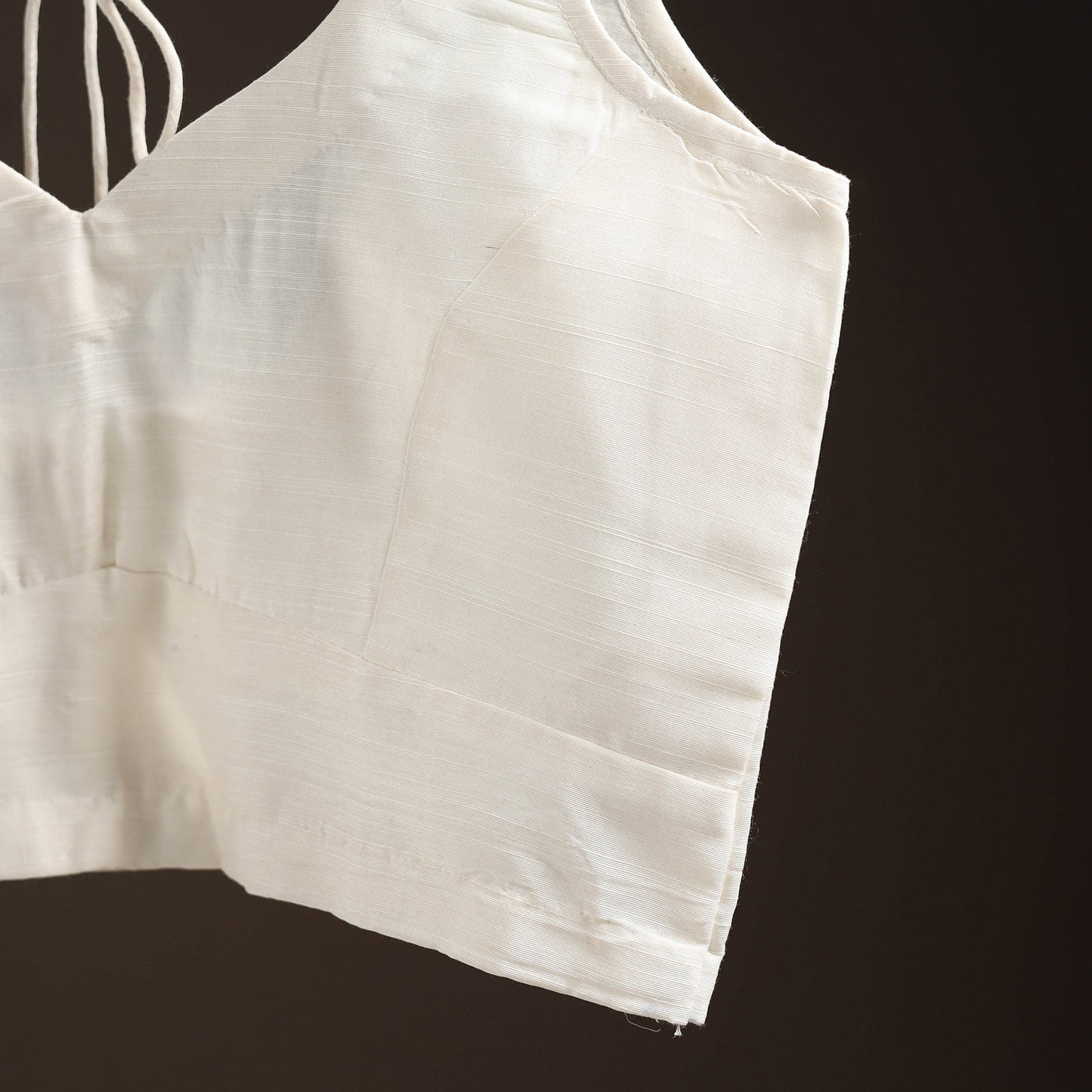 Plain slub silk readymade blouse 05 - handcrafted