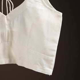 Plain slub silk readymade blouse 05 - handcrafted