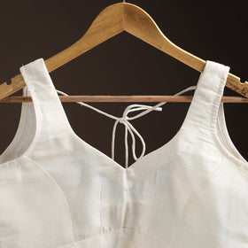 Plain slub silk readymade blouse 05 - handcrafted