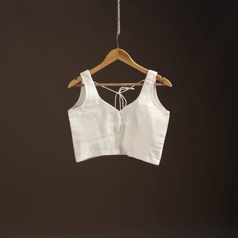 Plain slub silk readymade blouse 05 - handcrafted