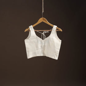 Plain slub silk readymade blouse 05 - handcrafted