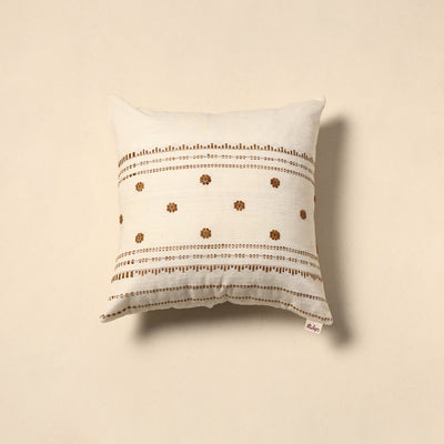 Plain thread buti cushion cover 67 - handcrafted