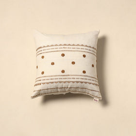 Plain thread buti cushion cover 67 - handcrafted