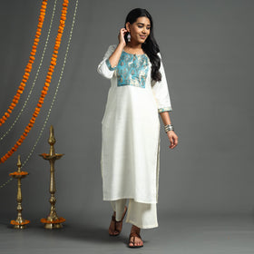Plain Tussar Silk Kurta