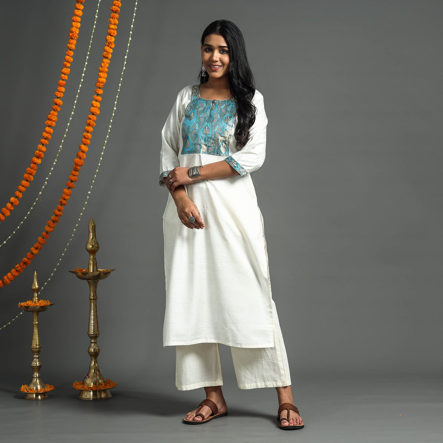 Plain Tussar Silk Kurta