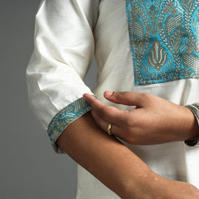 Plain Tussar Silk Kurta
