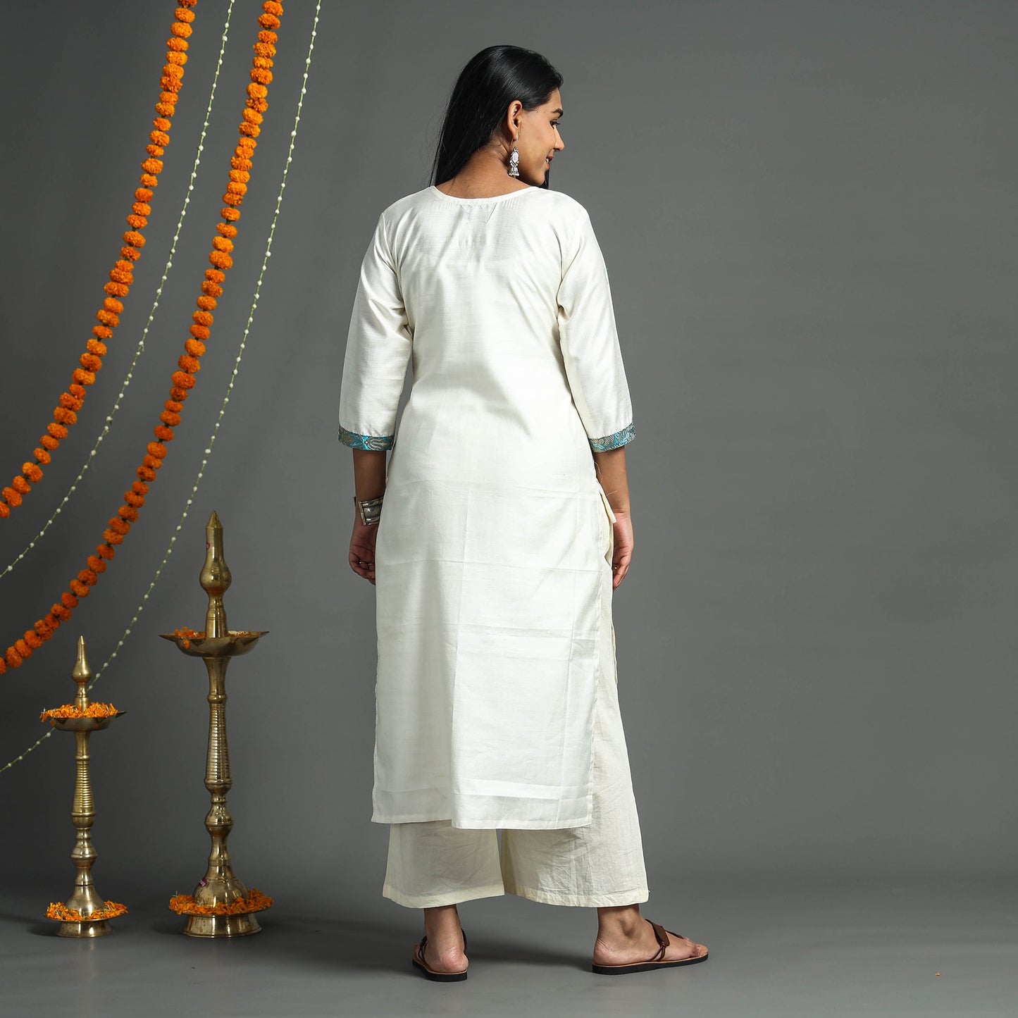 Plain Tussar Silk Kurta