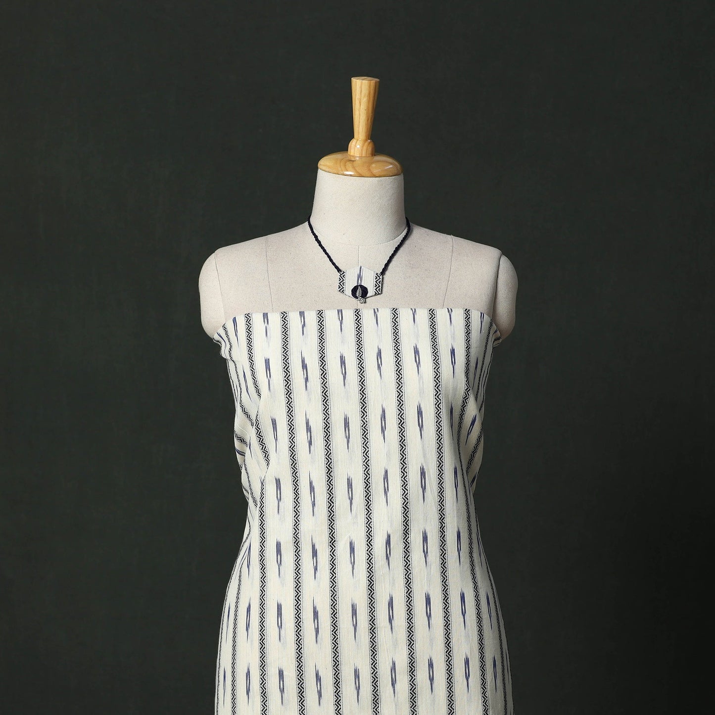 Pochampally dabi ikat cotton 2pc unstitched dress material