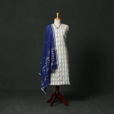 Pochampally dabi ikat cotton 2pc unstitched dress material