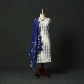 Pochampally dabi ikat cotton 2pc unstitched dress material