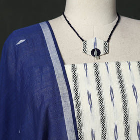 Pochampally dabi ikat cotton 2pc unstitched dress material