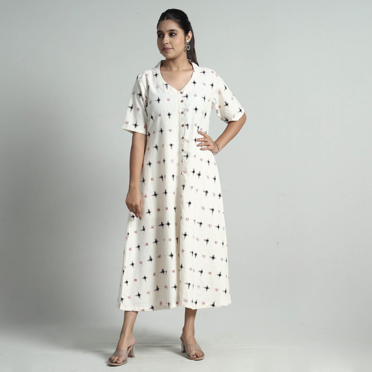 Buy Pochampally Double Ikat Weave Cotton Dress Online l iTokri.com
