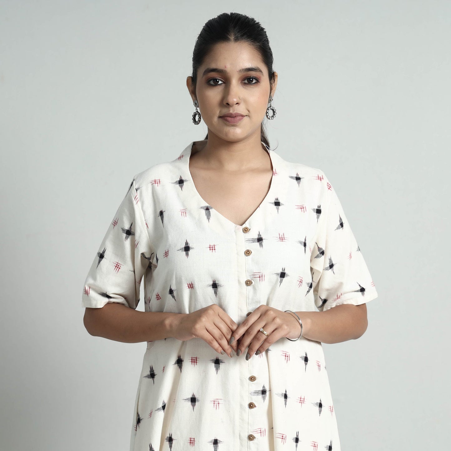 Buy Pochampally Double Ikat Weave Cotton Dress Online l iTokri.com