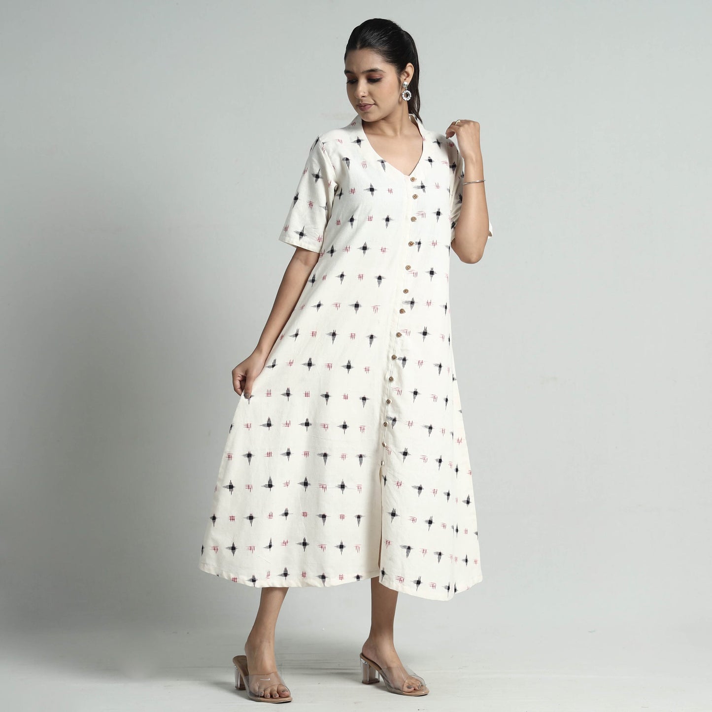 Buy Pochampally Double Ikat Weave Cotton Dress Online l iTokri.com