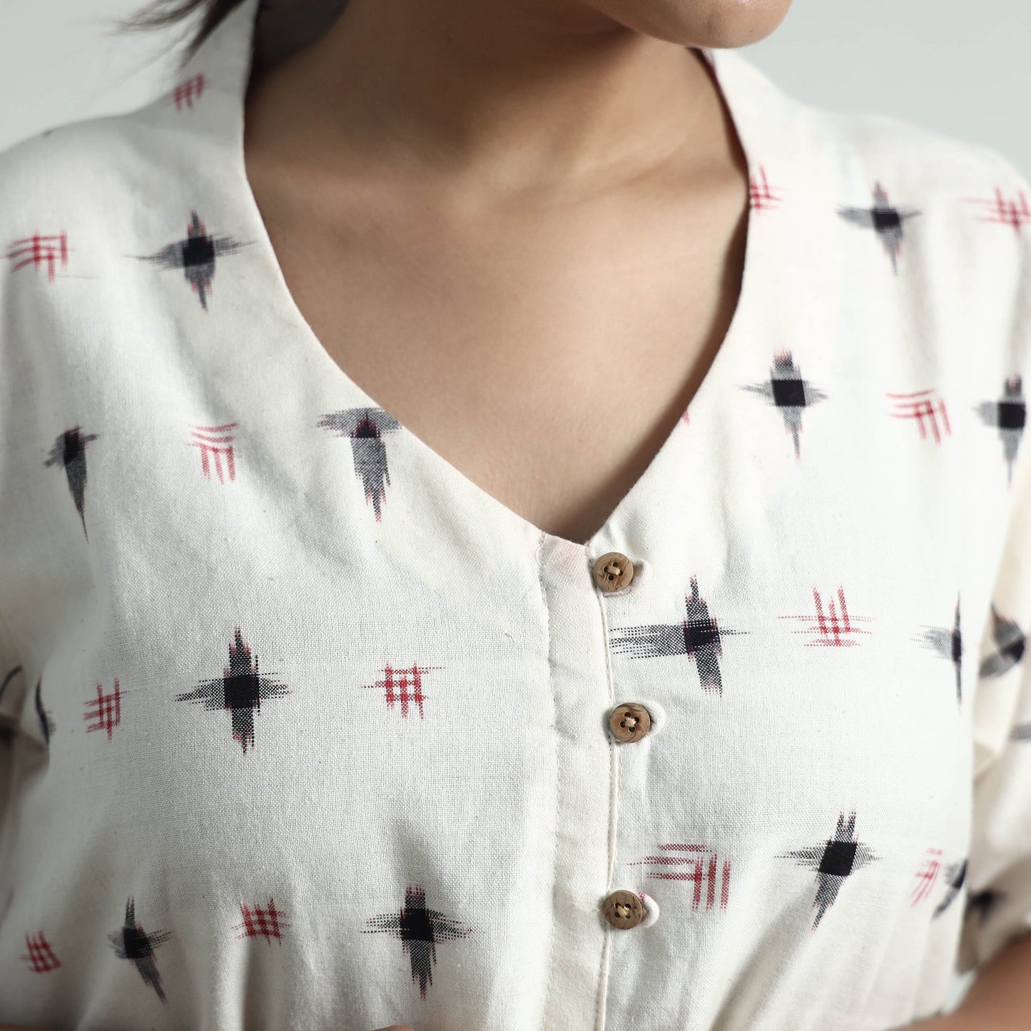 Buy Pochampally Double Ikat Weave Cotton Dress Online l iTokri.com