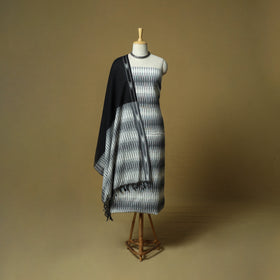 Pochampally ikat 3pc cotton unstitched dress material 17