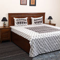 Pochampally ikat with bagh patch cotton bedsheet set 18